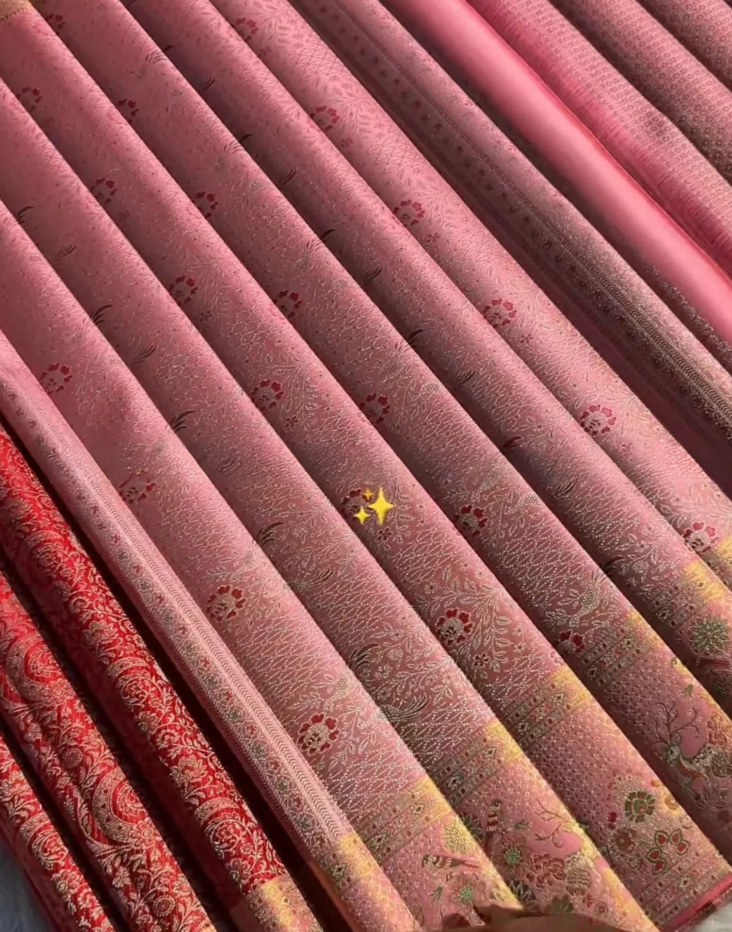 Premium Red Meenakari Silk Saree
