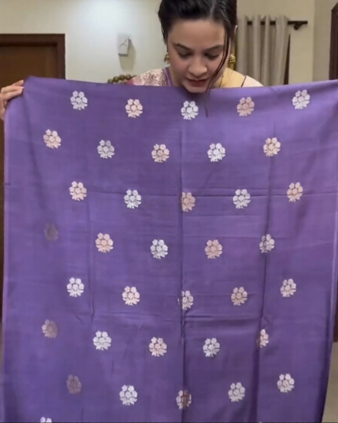 Royal Purple Woven Suit Set
