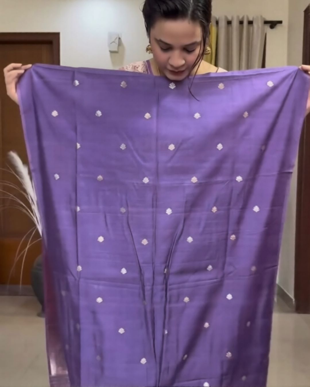 Royal Purple Woven Suit Set
