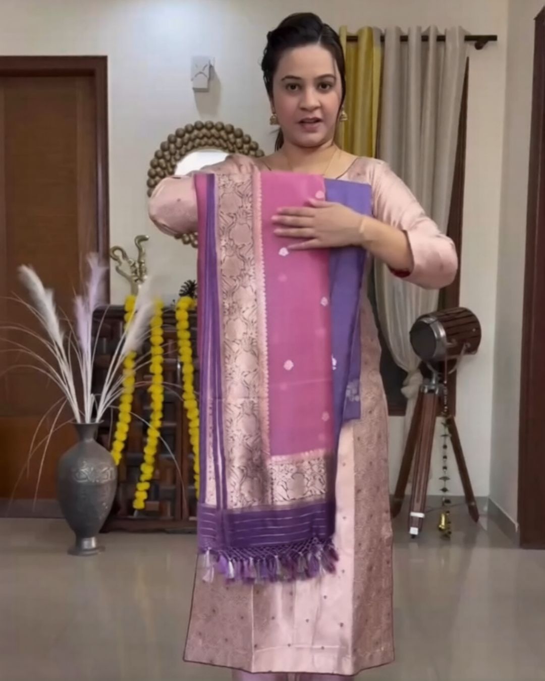 Royal Purple Woven Suit Set