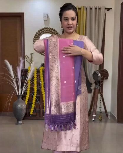 Royal Purple Woven Suit Set