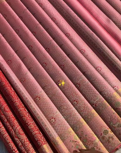 Premium Red Meenakari Silk Saree