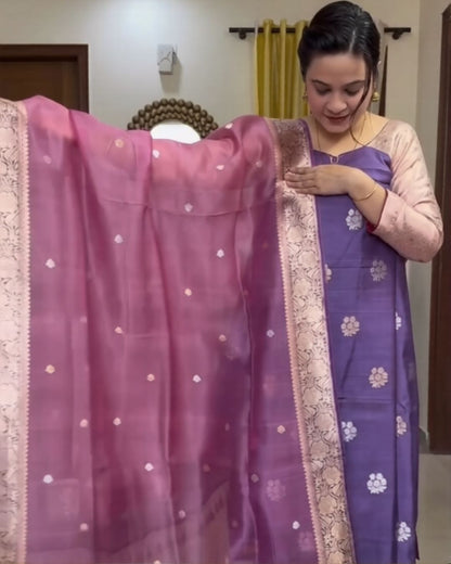 Royal Purple Woven Suit Set