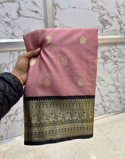 Gold Pattern Border Saree