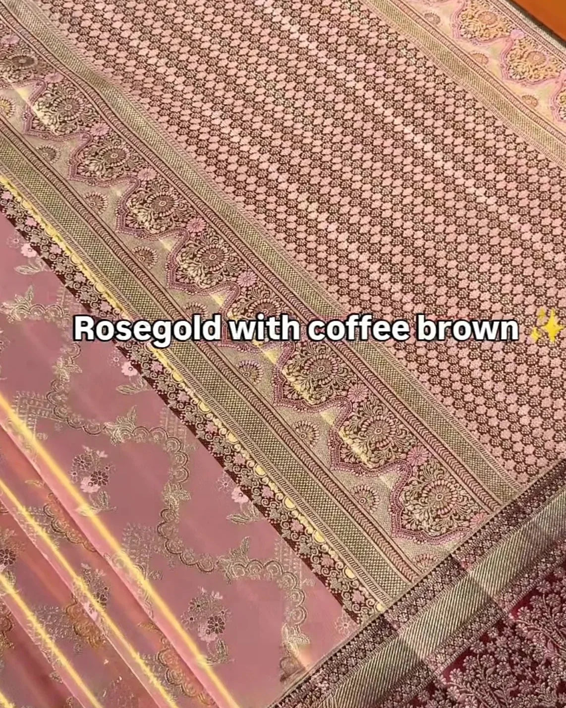 Rose Gold Royale Tissue Saree