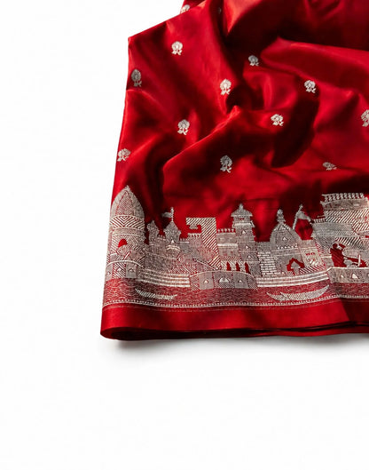 Royal Red Banarasi Silk Saree