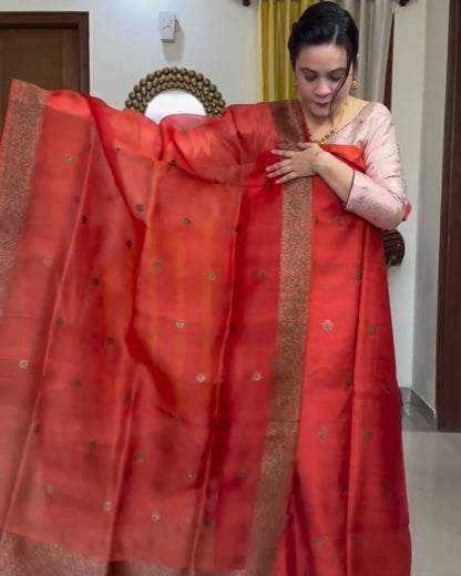 Sindoori Glow Cotton Jari Suit
